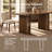 7-Piece Traditional Modern Rectangular Dining Table Set with 6 Upholstered Chairs-231013585