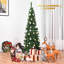 Arbre de Noël à motif de sapin de Noël à charnières de 6,5 pi avec lumières DEL colorées 250 The Holiday Aisle®