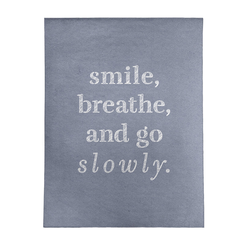 Quotes Chenille Indoor Rug, Rectangle 5' x 7'
