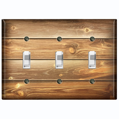 Nature Themed 3 - Gang Toggle Light Switch Standard Wall Plate