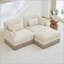 Canapé modulaire en chenille à imprimé léopard-125743058-125743057