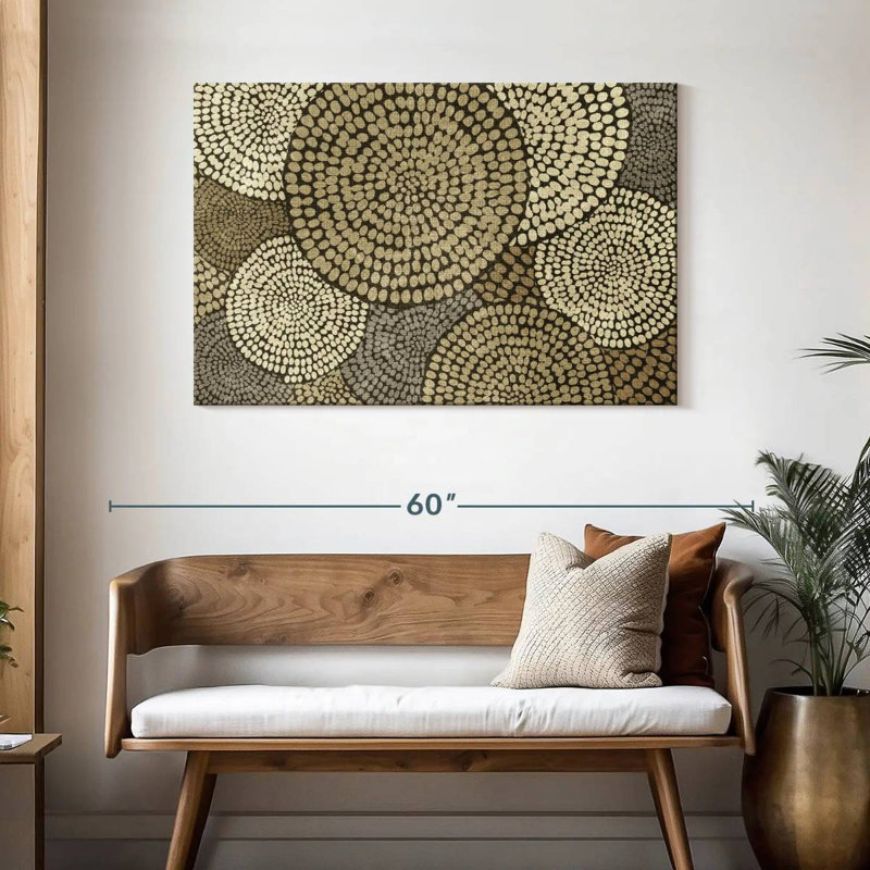 Avery African Tribal Circles, 30" H x 45" W