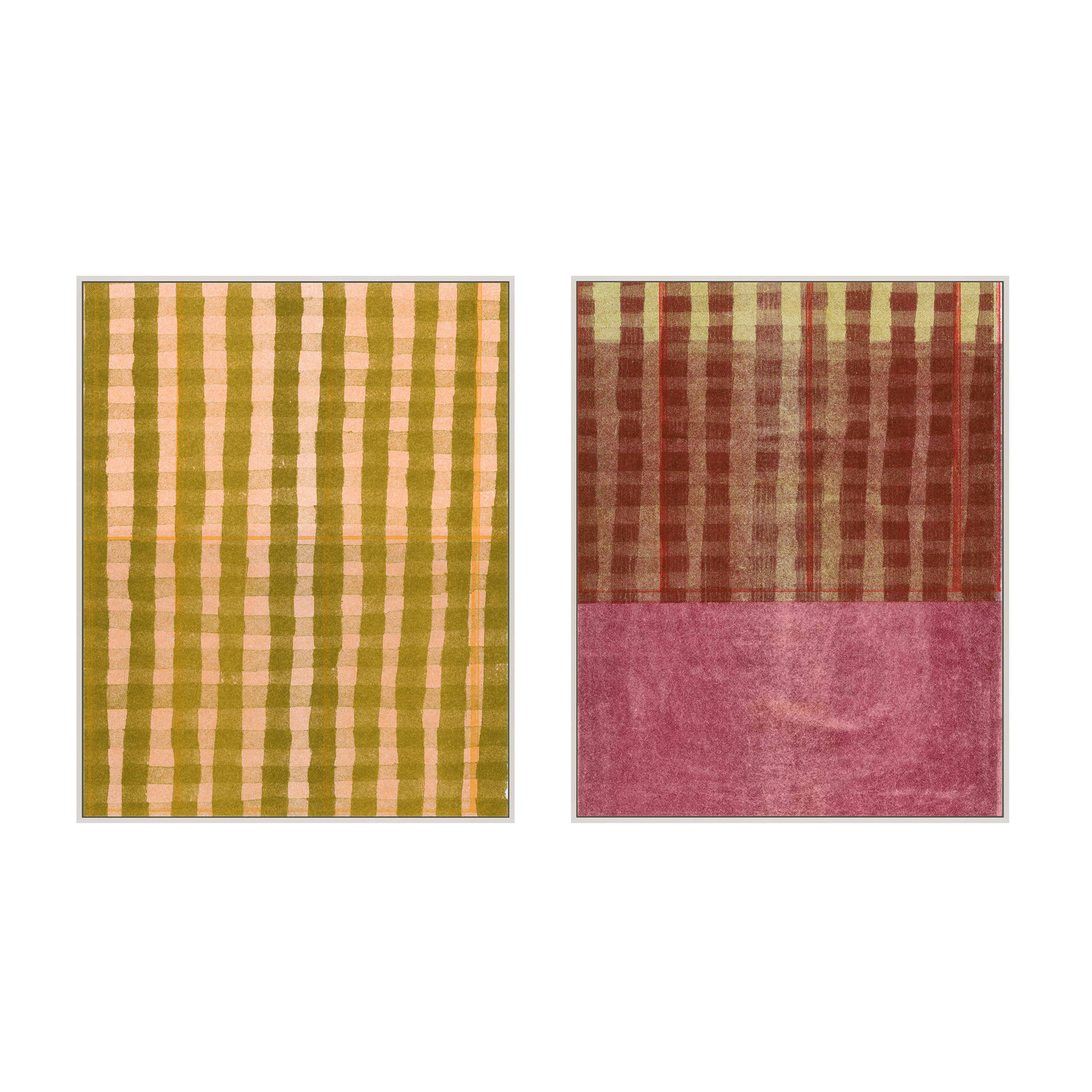 Chenin & Mulberry, Set of 2 by Mo Neuharth - Framed Wall Art, Maple, 25" H x 20" W, Framed Print without Mat