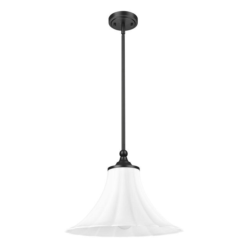 Luminaire suspendu 1 lumière noir mat Ohlson, Noir mat