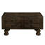 Table de 40 po pour le salon - bois massif avec 4 tiroirs, design antique, pieds à rivets, pièce facile à assembler en bois de café de 40 po, finition, assemblage, teinte-641928340