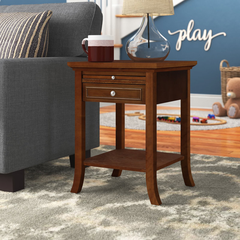 Carbin End Table with Storage, Cherry