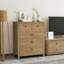 Commode 5 tiroirs pour commode de meubles de chambre à coucher en bois avec poignées rondes-768540557