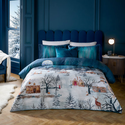 Starlight Cotton No Pattern Duvet Cover Set with Pillowcases Included