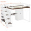 Lit mezzanine double compact, panneau de fibres à densité moyenne en bois massif, maison moderne