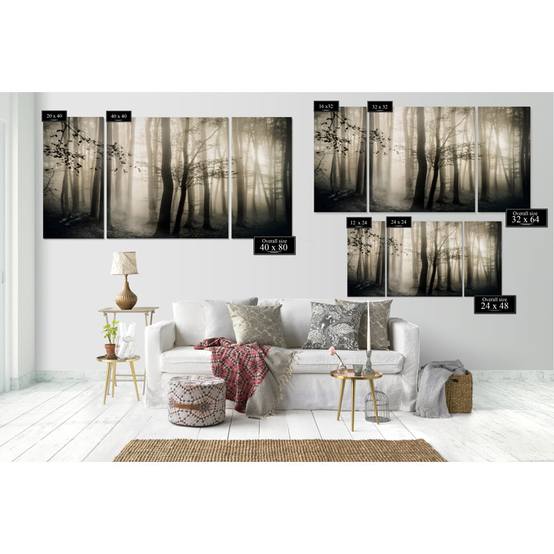 " Light Is Always There " 3 - Pieces, 32" H x 64" W x 1.5" D