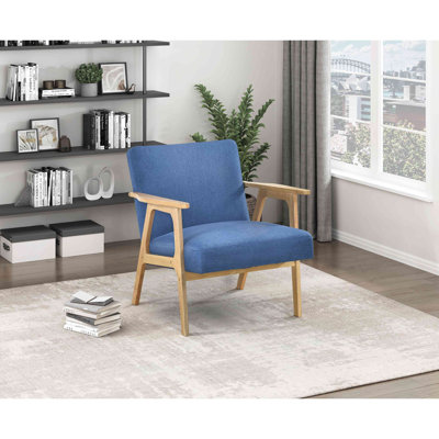 Fauteuil d'appoint contemporain en tissu d'hévéa massif Modern Home Furniture
