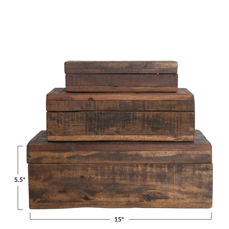 Stonybrook Found Wood Boxes