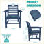 Ensemble de 2 chaises de patio en PEHD avec accoudoirs-1052883002