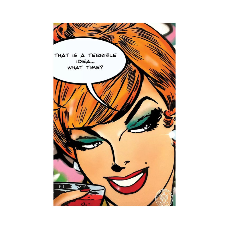Terrible Idea II by D13EGO - Wrapped Canvas Print, 20.32 cm H x 30.48 cm W