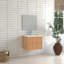 Ensemble de meuble-lavabo mural 24 po avec 2 tiroirs de rangement en résine