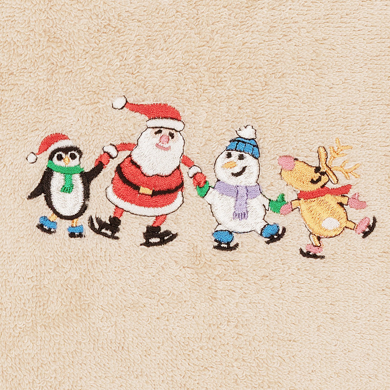 Christmas Midweight Hand Towel, Sand