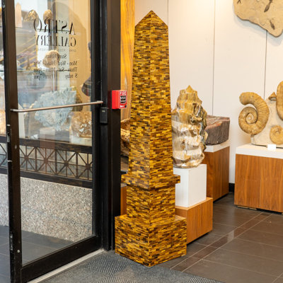 Large Genuine Polished Tiger's Eye (74") Obelisk