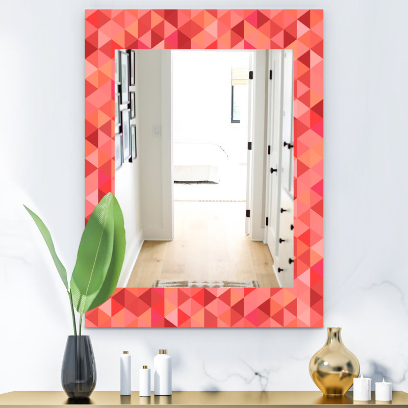 Spheres Mid-Century Frameless Accent Mirror, 39.4" H x 29.5" W