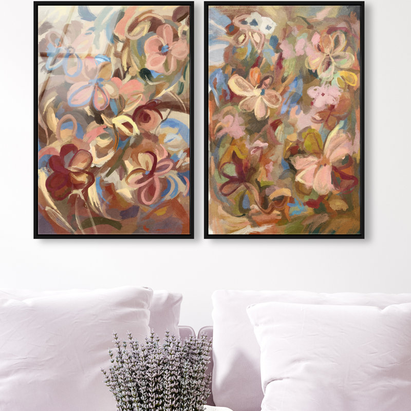 Moving Eden Set Set by Oliver Gal, 74"H x 50"W, Black Floater Frame