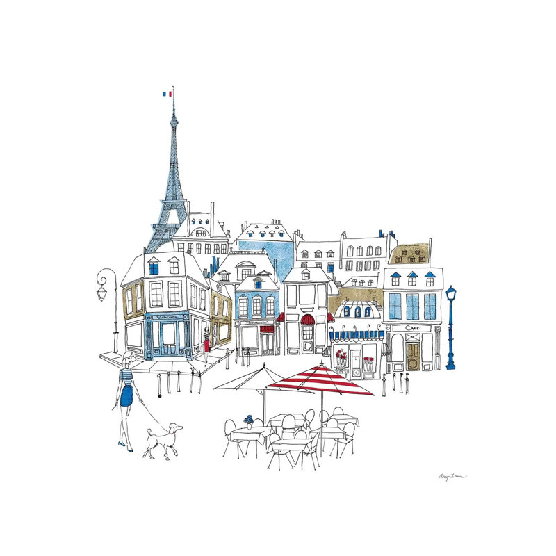 World Cafe II Paris Color by Avery Tillmon - Wrapped Canvas Print, 45.72 cm H x 45.72 cm W