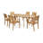 Eligha 6 - Person Acacia Wood Patio Dining Set with Oval Table-1223123476