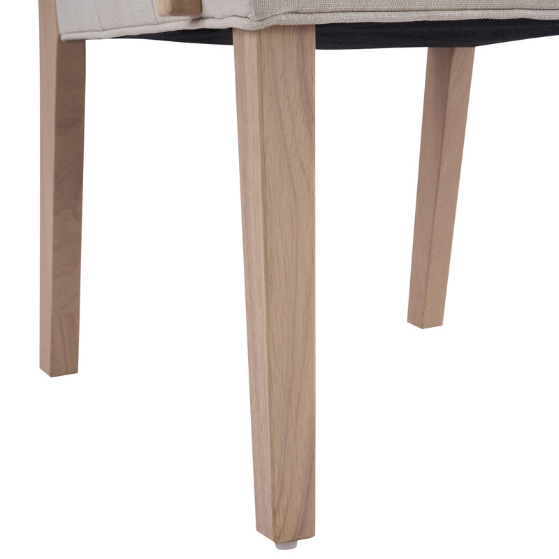 Upholstered Dining Chairs, Fabric And Rubber Wood, Modern Home Dining