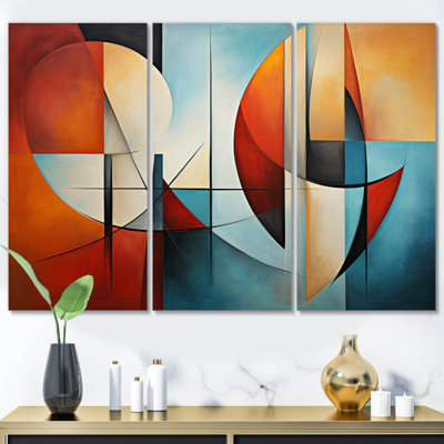 «Cubism Geometric Portrait III - Cubism», reproduction d'art sur toile