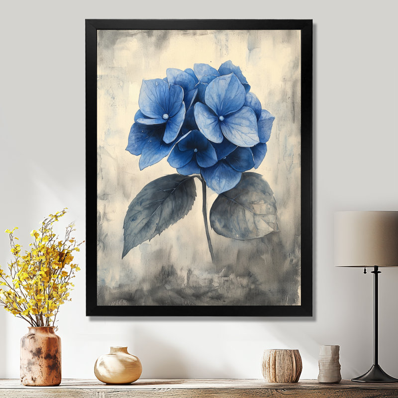 Calhoun - Floral Wall Decor, Single Picture Framed Print, Black, 20" H x 12" W