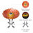 17.8" Fusion Glass Birdbath with Solar-Powered Light