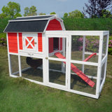 Stough 18.60 Square Feet Chicken Coop with Chicken Run For Up To 6 Chickens