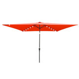 Versatile Rectangular Patio Umbrella With Advanced Solar LED Lights And User-Friendly Features