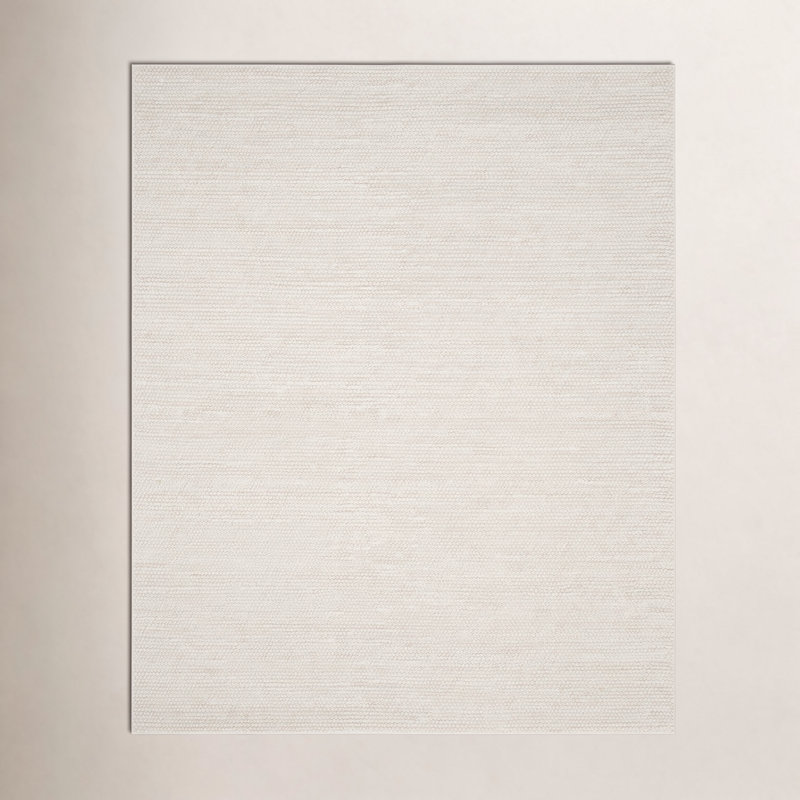 Tapis ivoire fait à la main Elle, Rectangle 9 pi x 12 pi