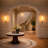 41 Inch Indoor Wall Sconce with Ribbed Glass Shade, E26 Base Modern Wall Lamp, Gold