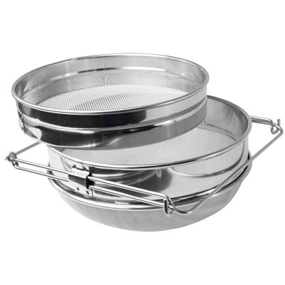Double Sieve Stainless Steel Honey Strainer