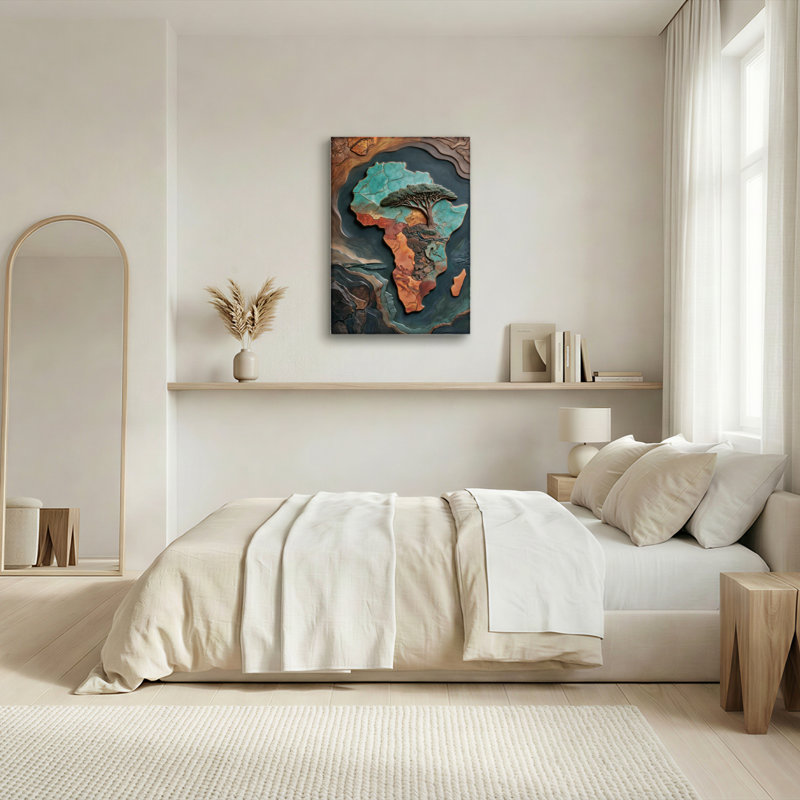 Afrique, art mural sur toile, ensemble de 1, 18"H x 12"W, Wrapped Canvas