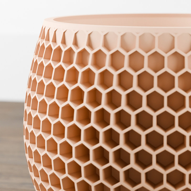 8 po Pot de fleurs Honeycomb, 8 po, Naturel