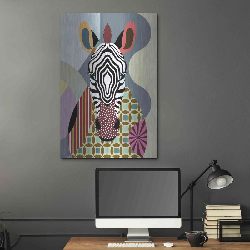 «Spectrum Zebra» par Lanre Adefioyue, H 36 po x l 24 po