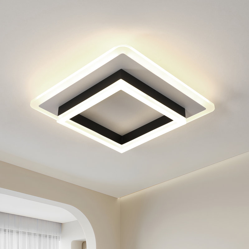 Darnzell 30cm Square LED Flush Mount Ceiling Light, 4000K