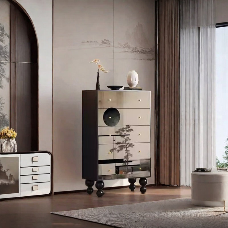 Elegant Ash Wood Storage Cabinet
