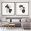 «Abstract Neutral 01 & 02», ensemble de 2 reproductions d'art encadrées par Gabrielly Guedes-1272131154