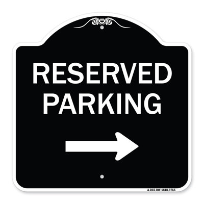 Enseigne Signmission Designer Series - Réservé 2 | Enseigne architecturale noire et blanche en aluminium de gros calibre 18 po x 18 po | Protégez votre entreprise et votre commune | Fabriqué aux États-Unis