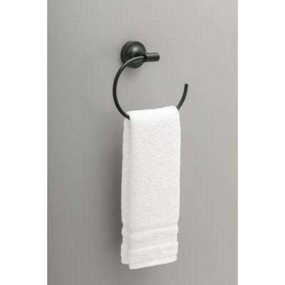 Voisin Round Open Towel Ring Bath Hardware Accessory in Matte Black
