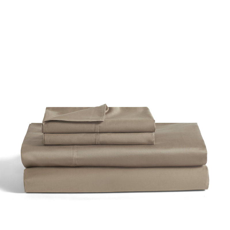 Premier Sateen - Sheet Queen 4Pc. Sheet Set, Bronze, Queen Sheet Set with 3 Additional Pieces