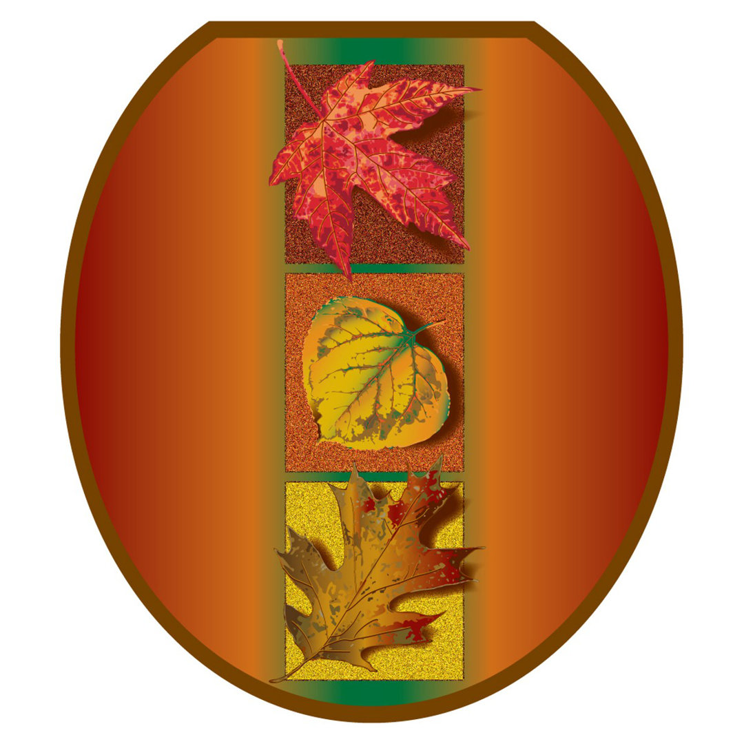 Fall Autumn Leaves Toilet Seat Decal – Toilet Tattoos Static Cling Vinyl Lid Cover Fits Round & Elongated Seats Toilet Tattoos Toilet 