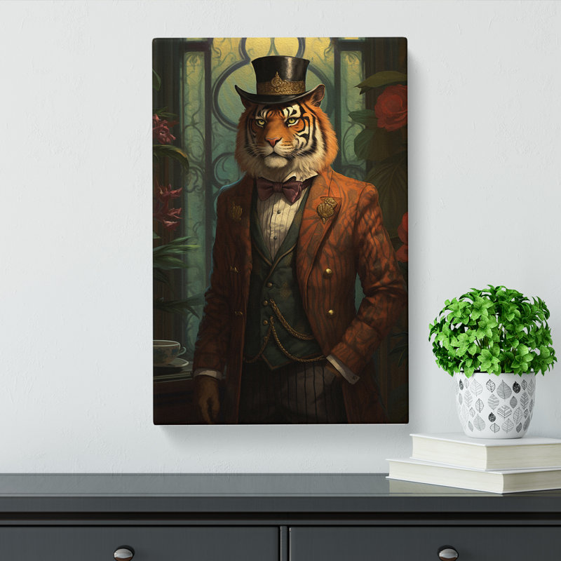 Tiger Victorian - No Frame Print, 50cm H x 35cm W x 3cm D