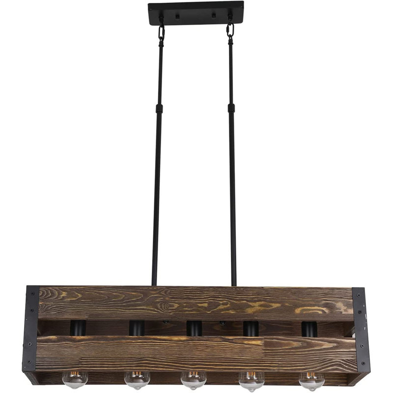 5 - Light Kitchen Island Pendant, Brown