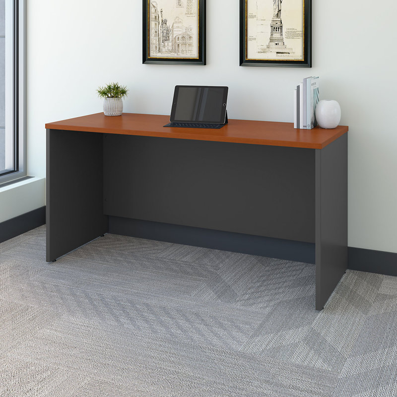 Coquille de bureau Series C, Acajou, H 30 po x l 60 po x P 24 po