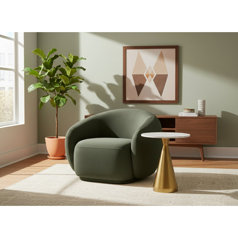 Chaise en velours Emery, Velours vert