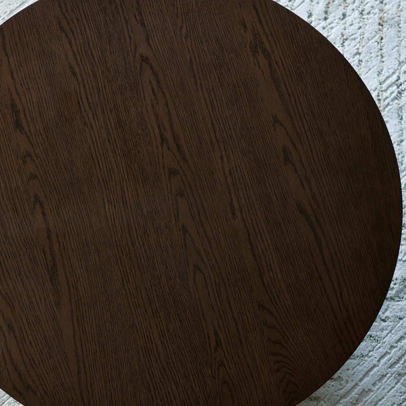 Dejania Pedestal Coffee Table, Dark Brown Wood