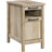 Modern Side Table With Pull-Out Shelf And Drawer, Durable Metal Runners, Safety Stops, And Versatile Storage Design